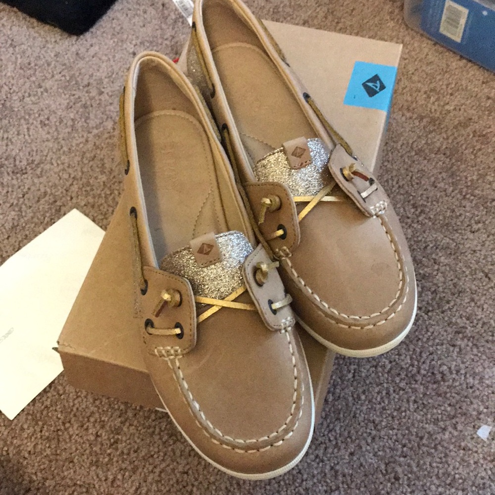 Brand new glitter sperrys